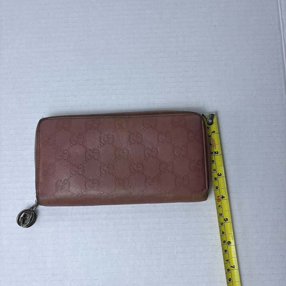 GUCCI Guccissima‎ Leather Zip Around Wallet Pink - Picture 4 of 14